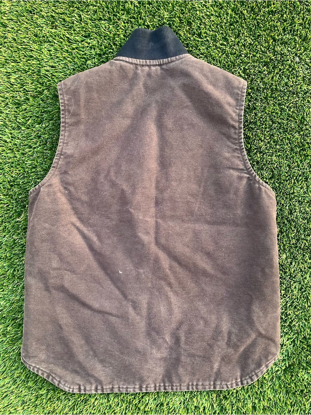 Vintage Carhartt Brown Canvas Quilted Utility Vest. Men’s Medium. - Picture 2 of 9